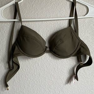 Olive Green Cupped Swim Top